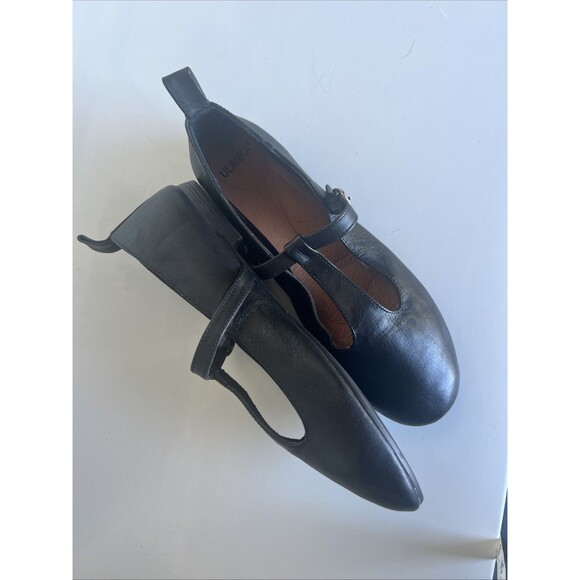 Ulanka Tuli T Strap Mary Jane Black Leather Made In Spain Ballet Flats US 9 - Picture 7 of 9